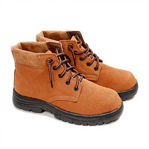 Labor Protection Shoes Men's Steel-Toe Ladle Head Non-Slip Anti-Impact Puncture-Resistant Wear-Resistant Rubber Outsole