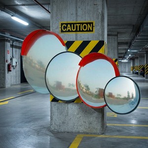 Outdoor Road Traffic Wide-Angle Convex Mirror 60cm Highway Reflective PC ABS Material Intersection Turning Concave-Convex Mirror