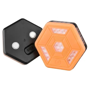 HB-330C Rechargeable LED Road Warning Light Magnetic Mount For Vehicle Emergency Traffic Cone Safety IP65 Protection Flashing