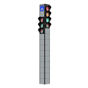 Red and Green Street Pedestrian Traffic Lights Temporizador Cisual Semaforo 300mm LED Traffic Signal Lights with Countdown Timer