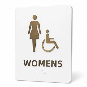 AIKELEYISI Custom Waterproof Braille Restroom Sign With Die Cutting Printing ADA Compliant For Hospitals Malls Schools Hotels
