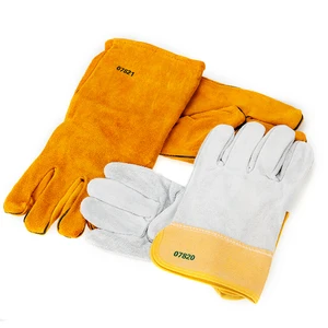 Cowhide Welding Gloves, Fire-resistant Wire Welding Gloves, Long, Wear-resistant, Heat-insulating, Heat-resistant, Thick Andsoft