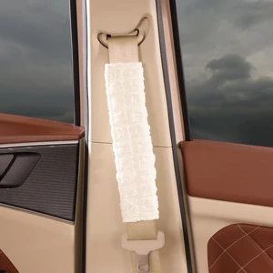 YECAI Puff Extended Seat Belt Shoulder Pad Soft Polyester Anti-chafing Protector Universal Fit Car Interior Accessories