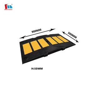 Factory Wholesale High Quality Compliance With Speed Limits Rubber Residential Areas Speed Bumps