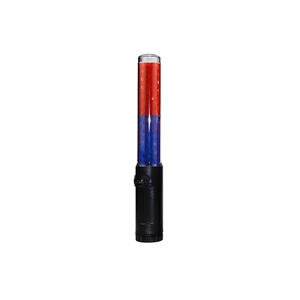 ROADSAFE 40cm Traffic Control Marshal Wand Safety LED Flashing Light Plastic Night Wand High Visible Warning
