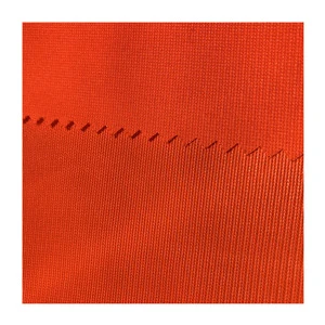 EN20471 High Visibility 120gsm Peach Skin Fabric Orange Fluorescent 100% Polyester Warp Knitted Reflective for Safety Vest Girls