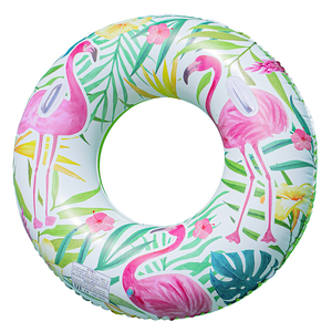 Retro Striped Eco-Friendly PVC Inflatable Durable Waterproof Lightweight Portable Child Lifebuoy Unisex Swimming Ring