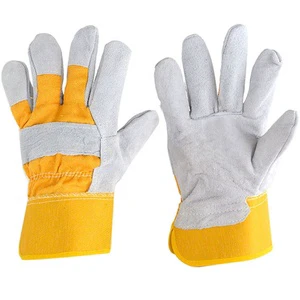 Leather Garden Welding Gloves Cow Split Leather Welding Gloves Safety Working Leather Gloves Industrial for Construction Work