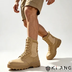 Custom Unisex Steel Toe Boots High-top Brown Comfortable Breathable Waterproof Anti-Slippery Tactical Boots For Men