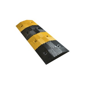 Rubber Speed Bump Yellow and Black Road Ramp Speed Hump Road Breaker for Road Traffic Safety