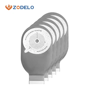 Zodelo Good Quality Supplier One Piece Pouch Non-woven Fabric With Exhaust Valve Colostomy Ostomy Bags For Ileostomy Stoma Care