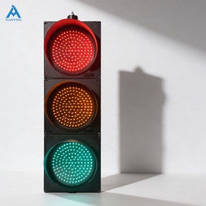 Cheap Price 400mm 3-section Full-ball LED Traffic Light Red Yellow Green PC IP53 Protection 300m Visibility for Traffic