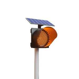 Factory Price Yellow Flashing Warning Solar Roadway Safety LED Traffic Light