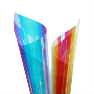 Soap Water Self Adhesive Iridescent Dichroic Decorative Rainbow Building Tint Reflective Window Film