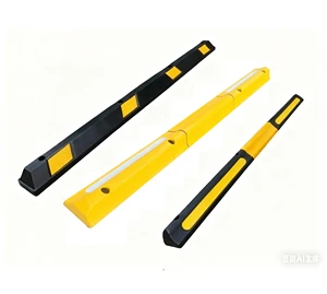 Durable Rubber Car Parking Wheel Stopper Garage Car Locator Aligner Curbs Anti-Pressure Speed Bumps Easy-to-Use Wheel Stop