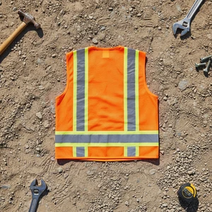 Men's and Women's ANSI Class II Padded Reflective Safety Vest with Long Sleeves and High Visibility