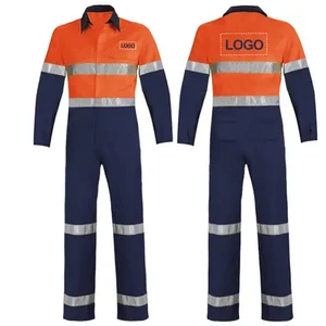 High Visibility Reflective Safety Wear Safety Coverall Suit Reflective Flame Resistant Clothing Work Clothes