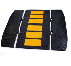 Factory Wholesale Heavy Duty Rubber Speed Bump – Portable Road Speed Hump for Highway & Parking Lot Safety