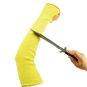 Aramid Safety Protective Cut Resistant Heat Resistant Insulation Sleeve Thumb Hole ANSI/ISEA Cut Level 2 for Outdoor Activities