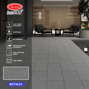 Beata Modern Design 18mm Thickness Black Porcelain Eco Paving Stone Anti-Slip Outdoor Floor Tiles Luxury Villa Patio Terrace