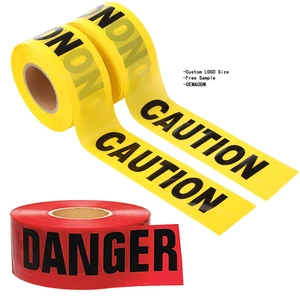 Yellow Safety Barrier Construction Hazard Caution Printing Tape Rolls No Entry Warning Tape Barricade Danger Crime Scene Tape