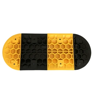 350*250mm Plastic Speed Bump Yellow-Black Traffic Safety Road Hump Breaker