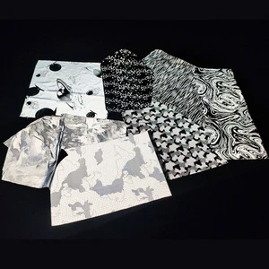 Custom Designer Printing 170g 100% Polyester Nylon Elastic Spandex Stretchy Reflective Coating Reflector Textile Cloth Fabric