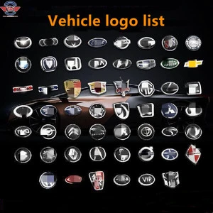 Gift Package High Quality Zine Alloy Leather Car logo No Rust No Fading Car Safety Seat Belt Buckle