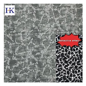Camouflage Printed Reflective 100% Polyester Waterproof Outdoor Garment Fabric for Ski Jackets
