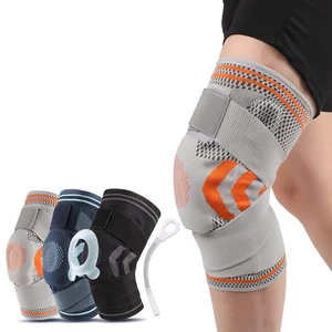 2199#Outdoor Sports Protective Knee Brace Sleeve With Strap Spring