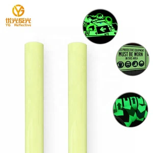 Glow In The Dark Self Adhesive Green Safety Vinyl Film Photoluminescent Heat Transfer Tape PVC Luminous Roll