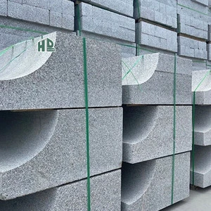 HDSTONE Granite Curbstone Kerbstone Road Edging Stone Natural Granite Curb for Sidewalk Driveway Garden Landscaping