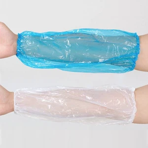Disposable PE White /blue Clean Protective Arm Sleeves Cover