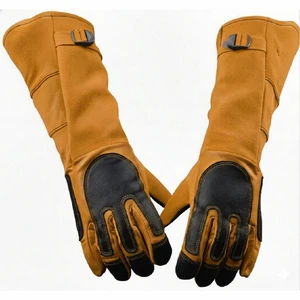 Premium Leather Welding Gloves Heat Resistant Safety Gloves for Professional Welding Work