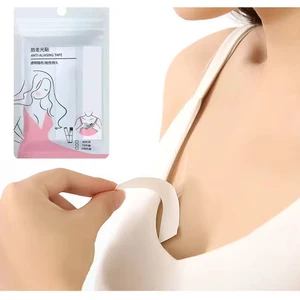 50 Strips Low Noise Waterproof Non-Slip Double Sided Adhesive Sticker Die Cut Warning Use Clothing Dress Tape with Box