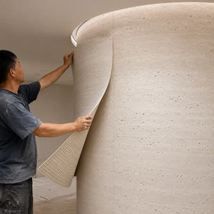 Curved Installable Flexible Clay Stone Tile Renovate Old Wall Decoration Panels Soft Stone Fire-resistant