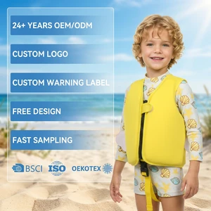 Cartoon Bee Kids Life Jacket Neoprene Toddler Swim Vest High Buoyancy EPE Foam Floating Vest For 1-3 Years Children