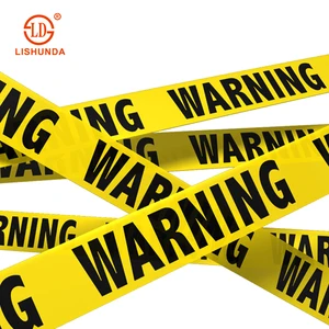 Custom Yellow Black Strong Adhesive Danger Barricade Warning Tape