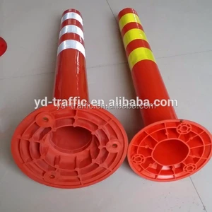 Warning Post Traffic Delineator Post Delineator Bollard PU Traffic Reflective Warning Post OEM