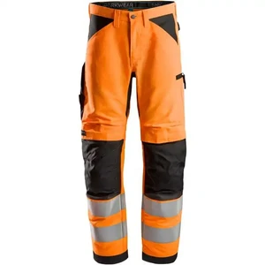 High Visibility Polyester Cotton Repair Mining Construction Workwear Hi Vis Safety Pants Work Wear Custom Cargo Work Trousers