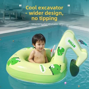 Inflatable dinosaur swim ring - safe, cute, and wholesale lifebuoy for kids' water fun