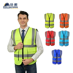 Breathable 120g Knitted Safety Vest - High Visibility Reflective Strips, Custom Logo Print, Wash-Resistant Labels & Reflectors