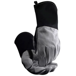 Leather Durable Flexible Welding Gloves for Stick/TIG/MIG/BBQ Use Heat/Fire Resistant Waterproof & Touchscreen Anti-Chemical