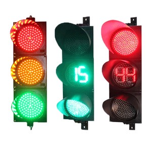 Good Quality 24V/220V LED Red Green Traffic Lights 300mm 3 Aspect Traffic Signal Lights for Crossroads