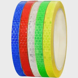 Double Sided 1cm*20/10/8/5m Reflective Warning Tape Night Safety Sticker White Red Orange Green for Bicycle Car