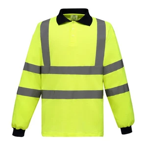 WEJUMP Hi-viz Visibility Polo Workwear Safety Reflective Working Traffic Jacket Construction Security Safety Clothing
