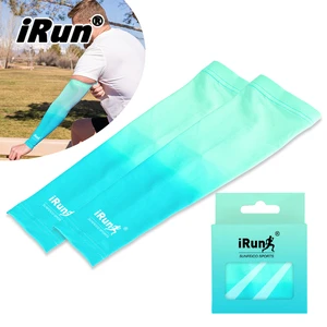 IRun Running Cycling Ice Silk Cool Arm Sleeve Compression Protective Sports Arm Sleeves Custom Football Baseball Arm Sleeves