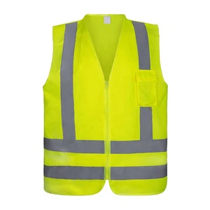 ANSI/ISEA 107-2015 Approved ROSUN Reflective Safety Vest High Visibility 100% Polyester Tricot Outdoor Construction Clothing