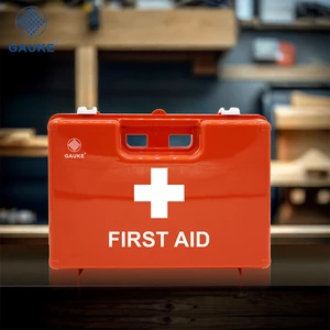 CE Certified DIN13157 First Aid Box Orange Wall Mountable PP Customizable Industrial Workplace Safety First-Aid Devices For