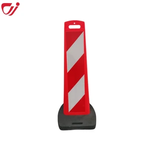 Customizable Orange PE & Rubber Reflective Traffic Warning Signs Floor Standing